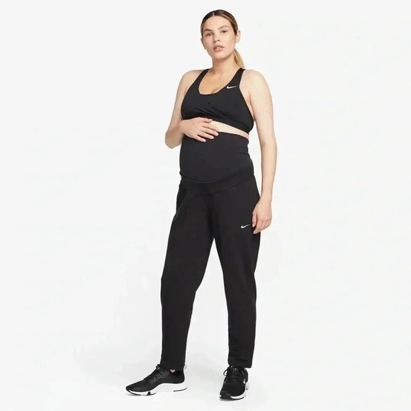 Nike | Black Women’s French Terry Maternity Sweatpants Joggers - Picture 1 of 2